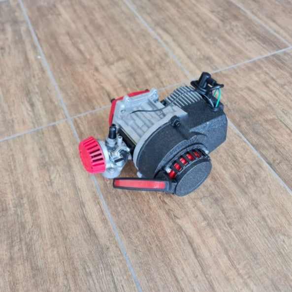 BLOCCO MOTORE MINIMOTO MINIQUAD COMPLETO 50CC CON CARBURATORE CAMPANA