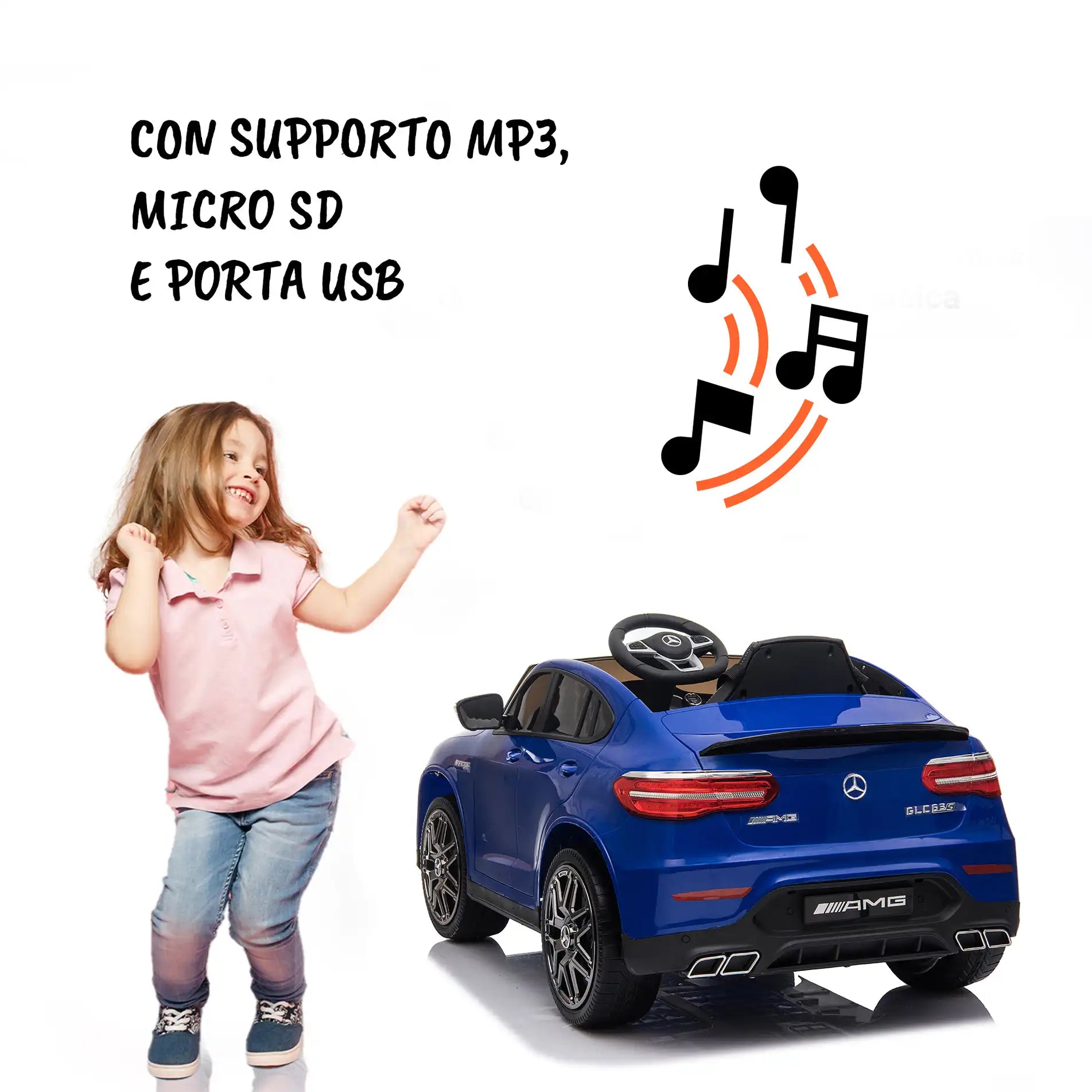 Mercedes GLC AMG Coupé elettrica per bambini a 12V