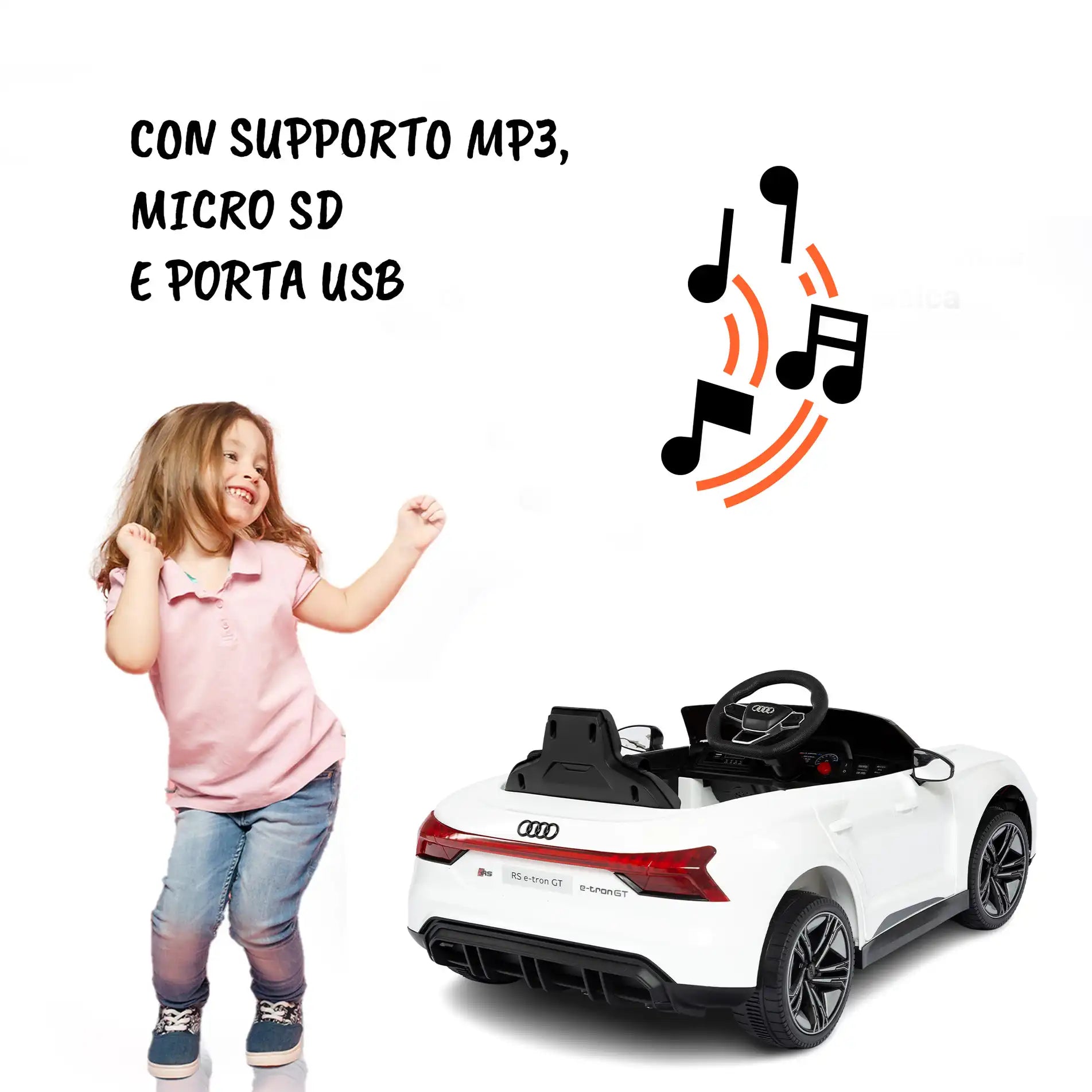 Audi RS eTron GT elettrica per bambini a 12V