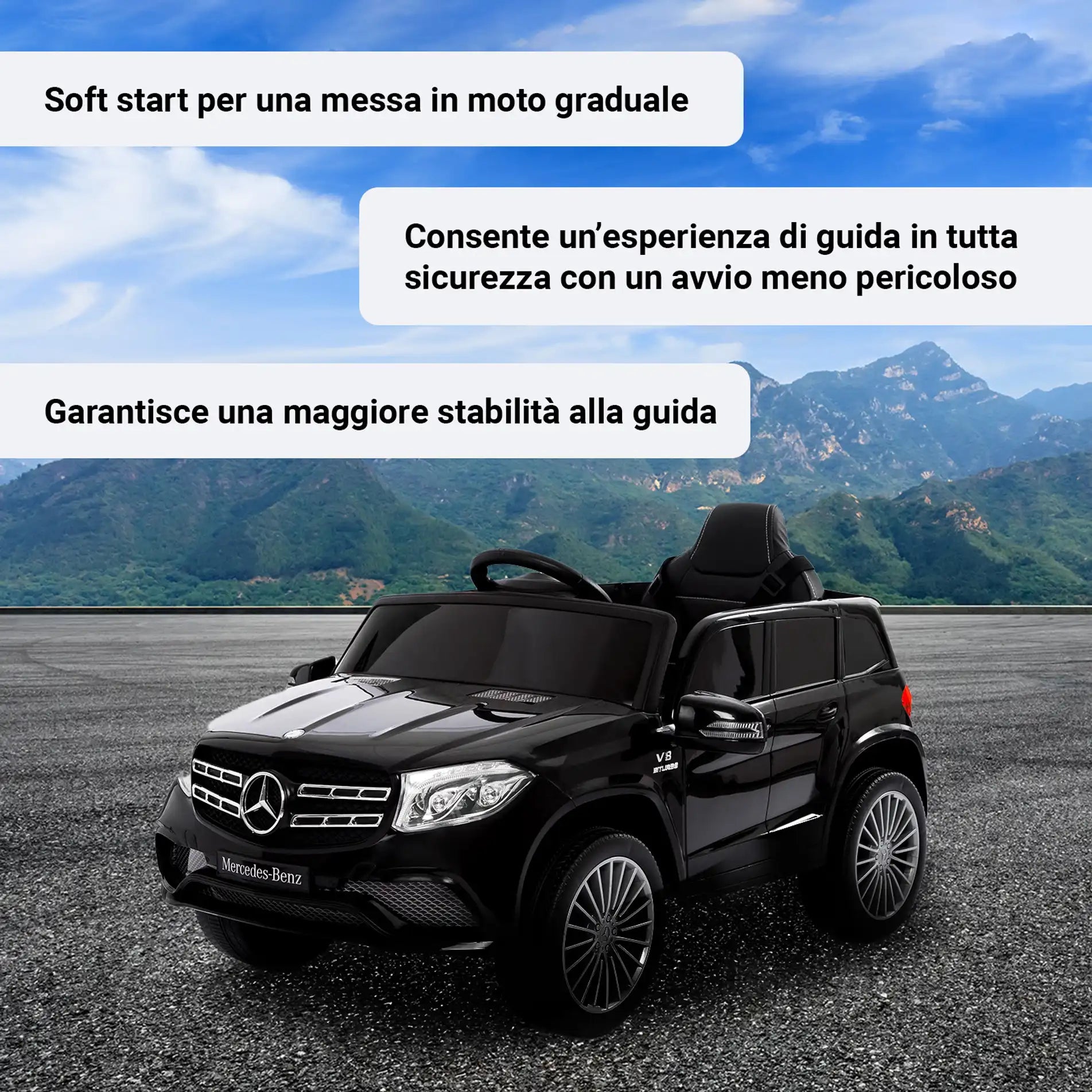 Mercedes GL63 elettrica per bambini a 12V