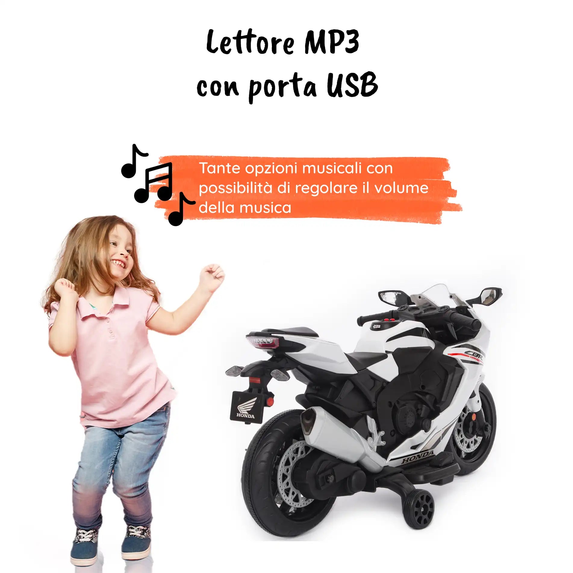 Honda CBR 1000 RR elettrica per bambini a 12V