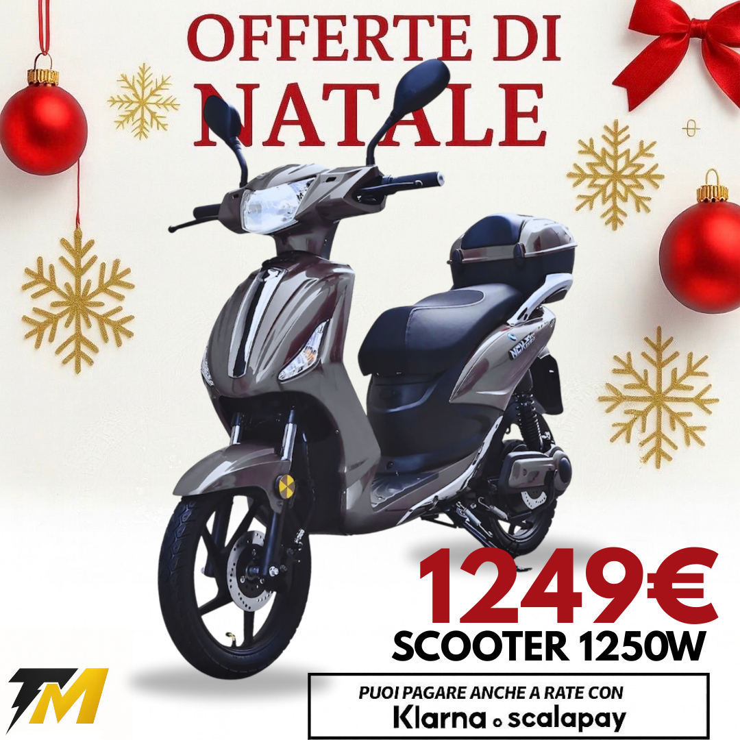 Scooter elettrico NCX X-TECH EVO 1250W 48V 20AH - TARGABILE