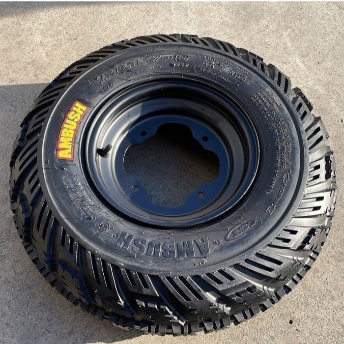 COPPIA GOMME CERCHIATE ANTERIORI DESTRA SINISTRA 21X7-10 PER QUAD KAYO A300 300cc