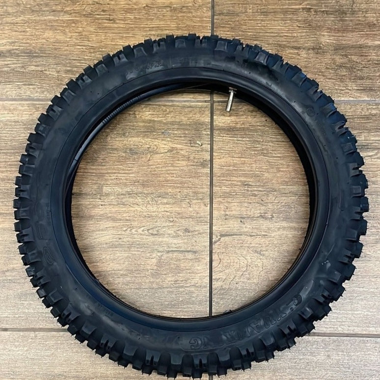 GOMMA ANTERIORE 2.50X12 PER PIT BIKE KAYO TS90 90cc ESCLUSA CAMERA D'ARIA