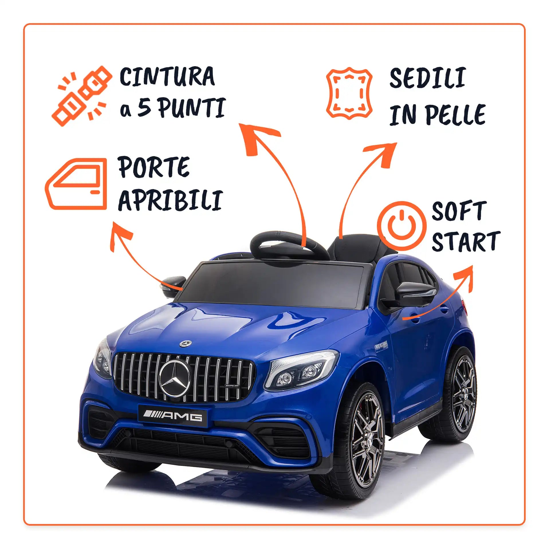 Mercedes GLC AMG Coupé elettrica per bambini a 12V