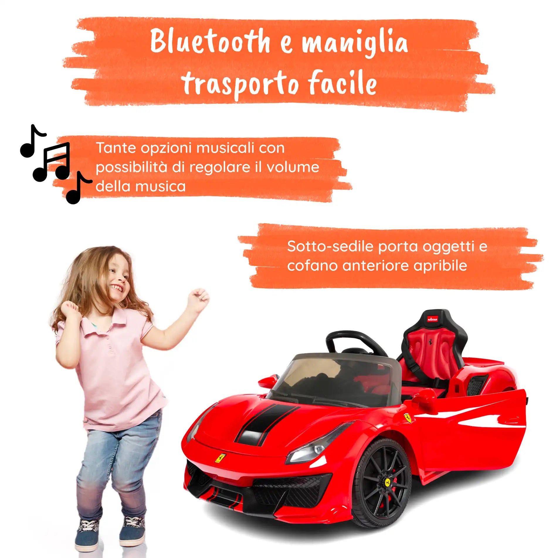 Ferrari 488 elettrica per bambini