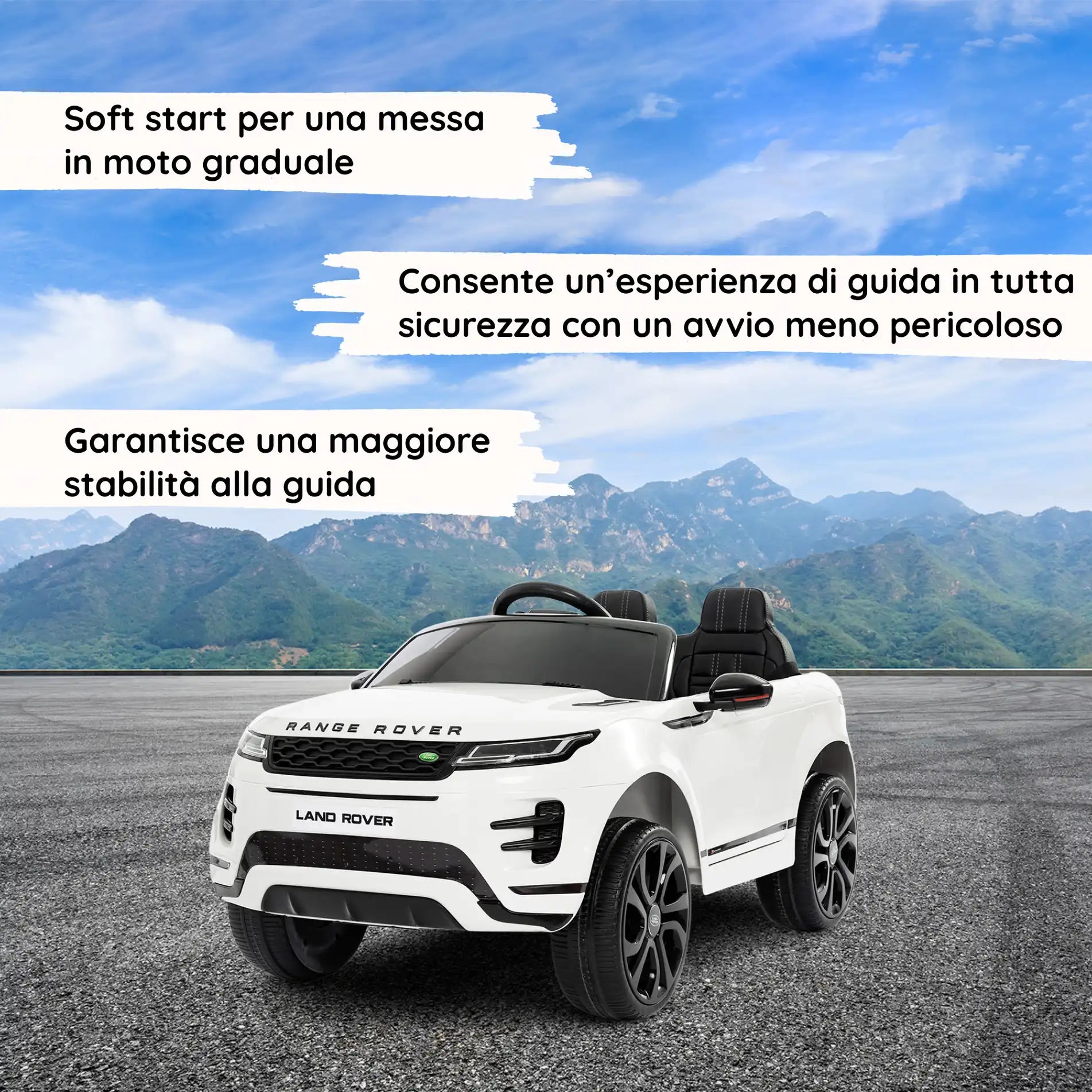 Range Rover Evoque elettrica per bambini 12V