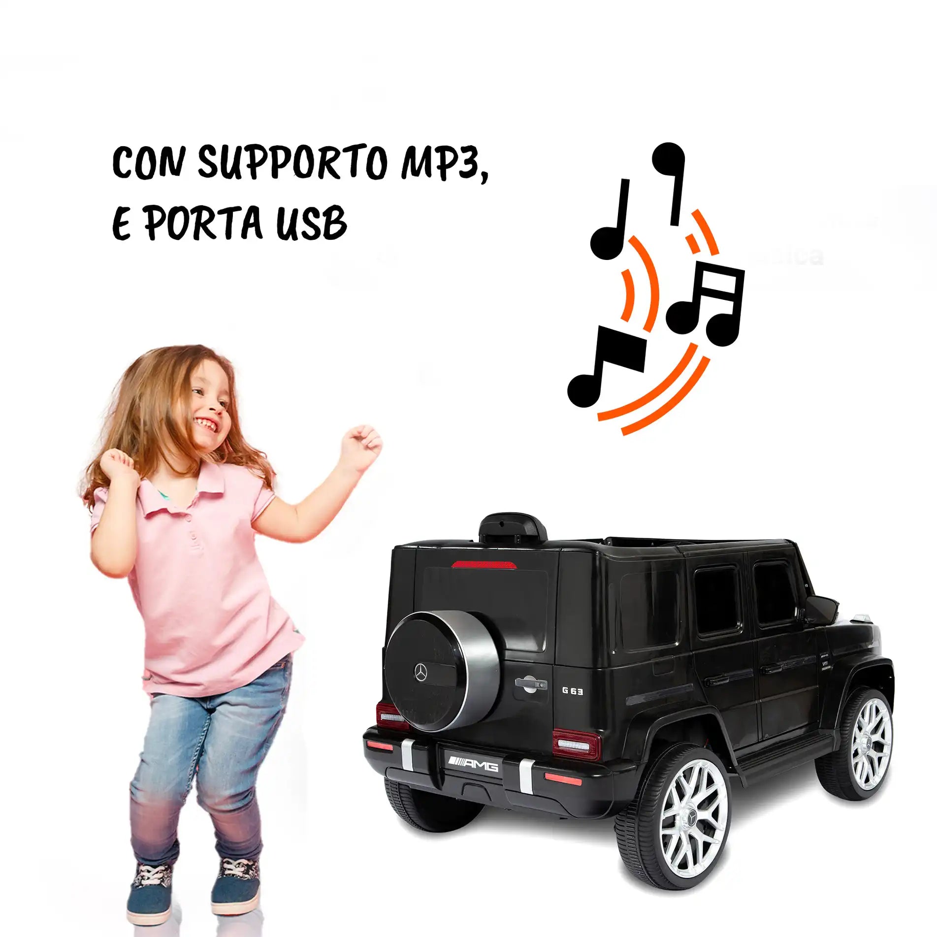 Mercedes G63 Sport elettrica per bambini a 12V