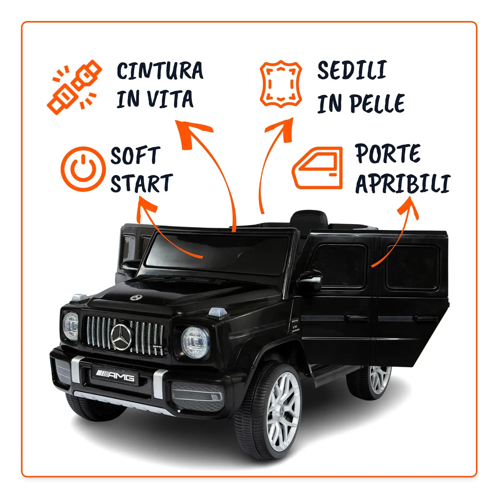 Mercedes G63 Sport elettrica per bambini a 12V
