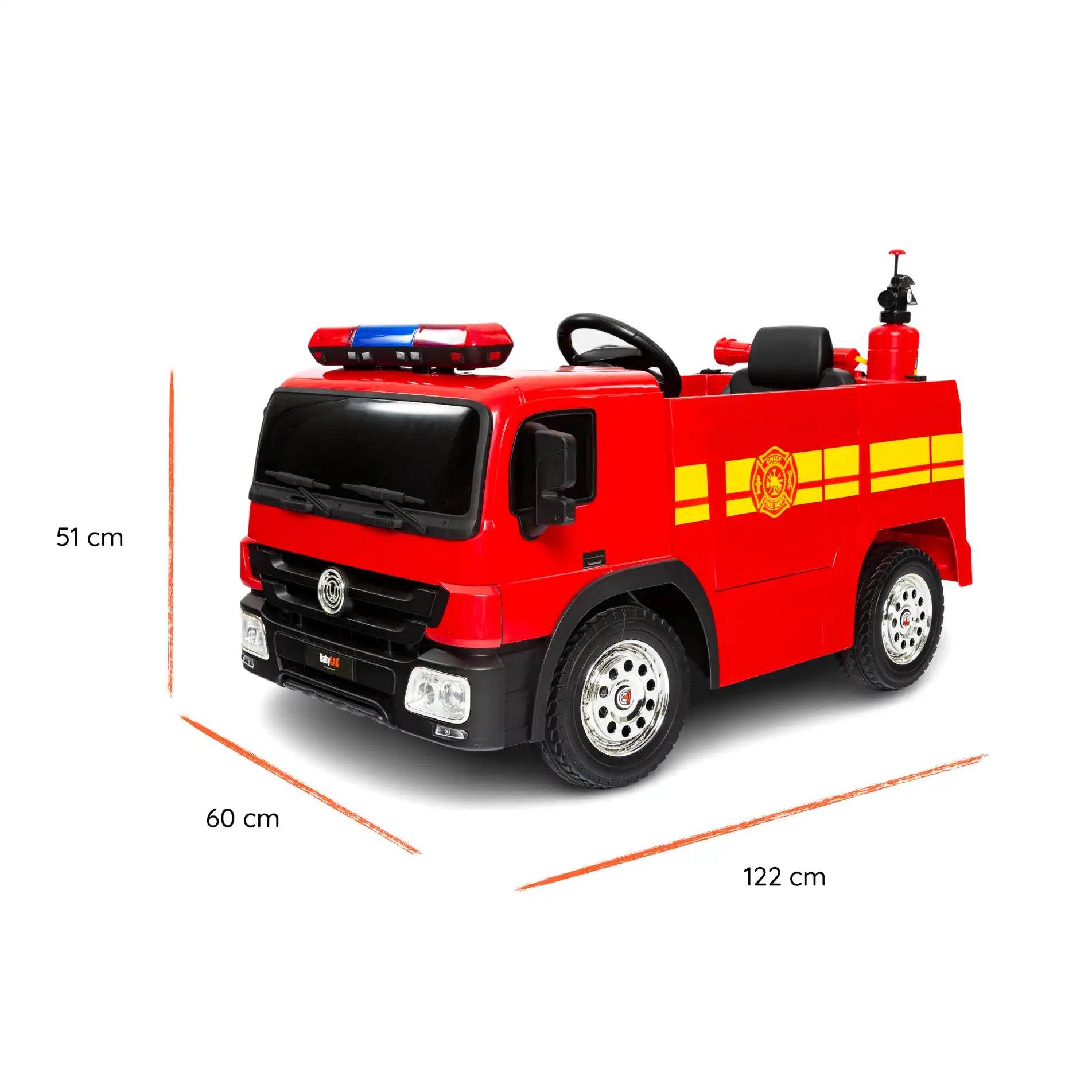 Camion dei Pompieri elettrico per bambini a 12V