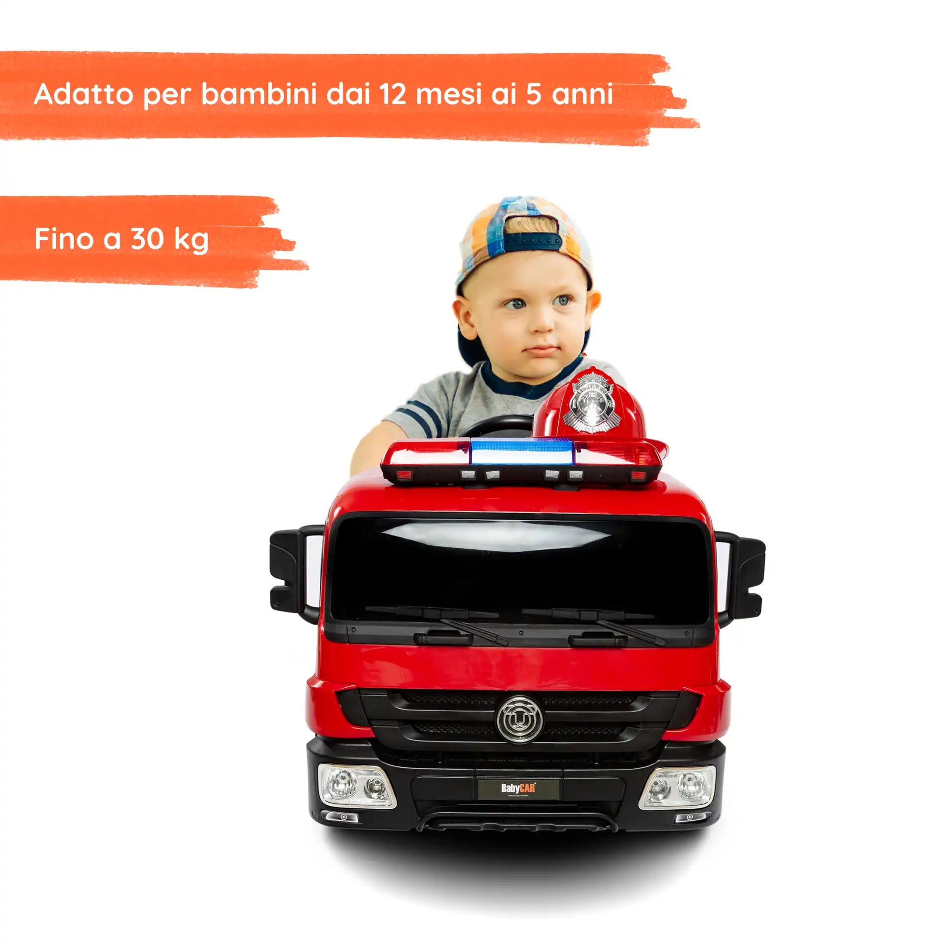 Camion dei Pompieri elettrico per bambini a 12V
