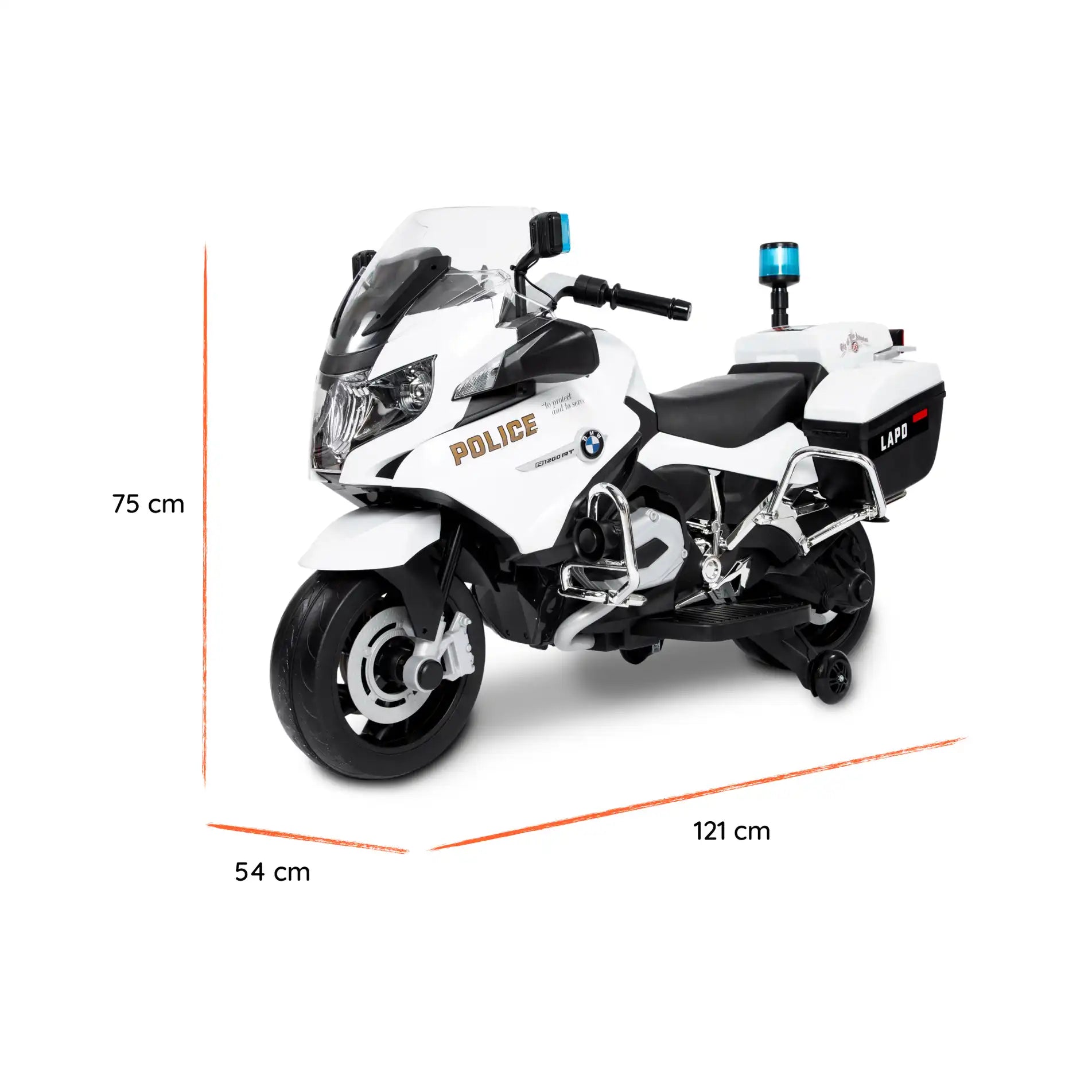 Bmw R1200 RT Police: moto elettrica a 12V della Polizia per bambini