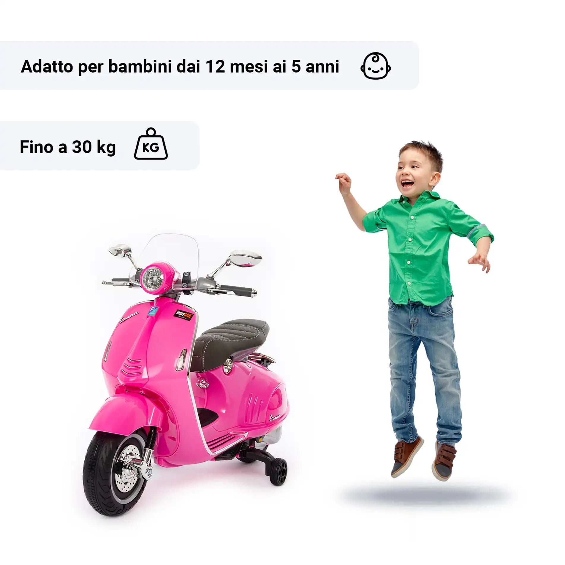 Vespa 946 elettrica per bambini a 12V