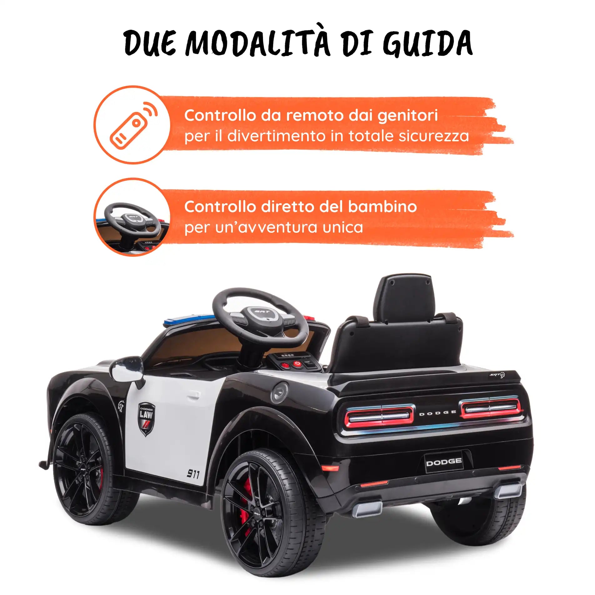 Dodge Police: macchina della polizia elettrica per bambini