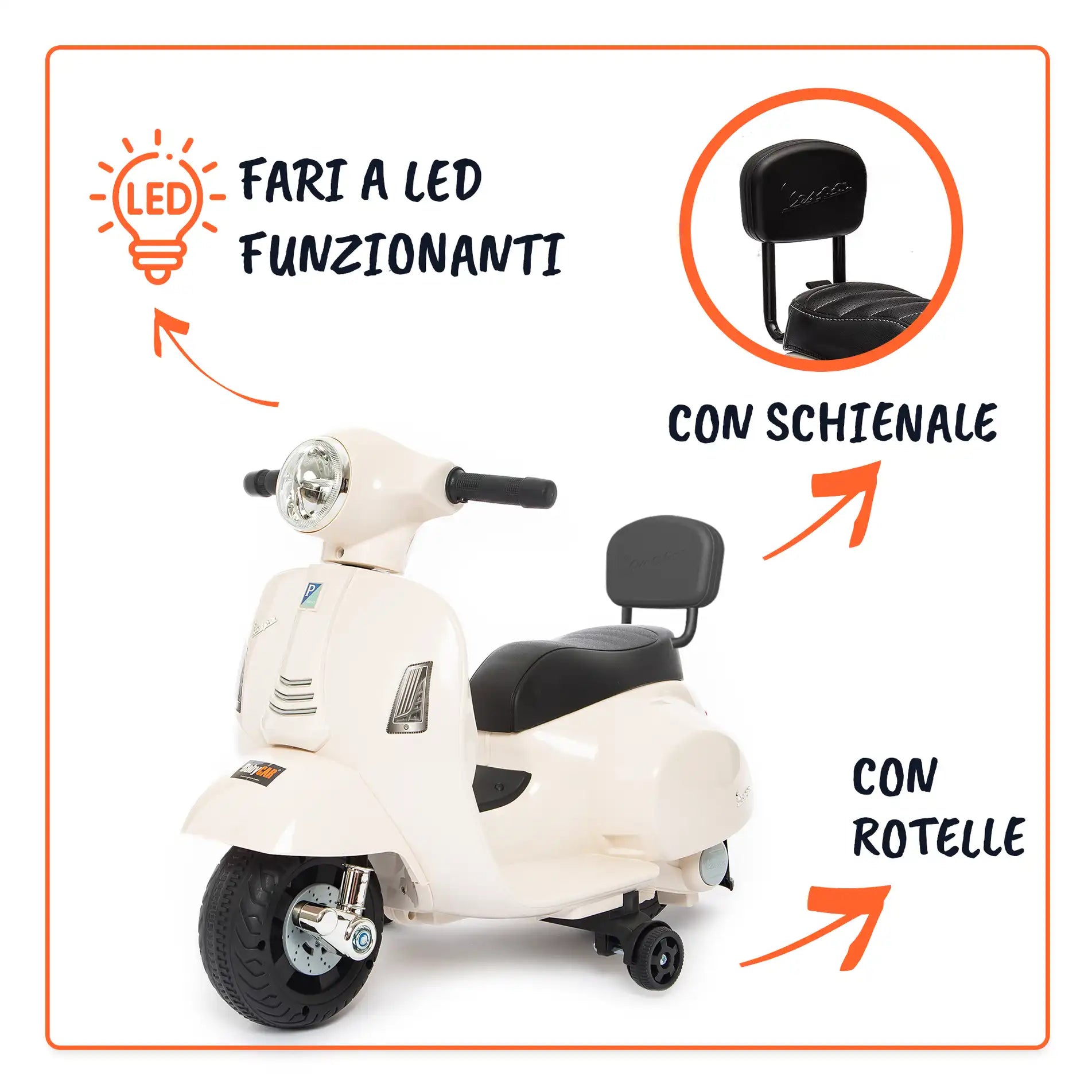Mini Vespa con schienale