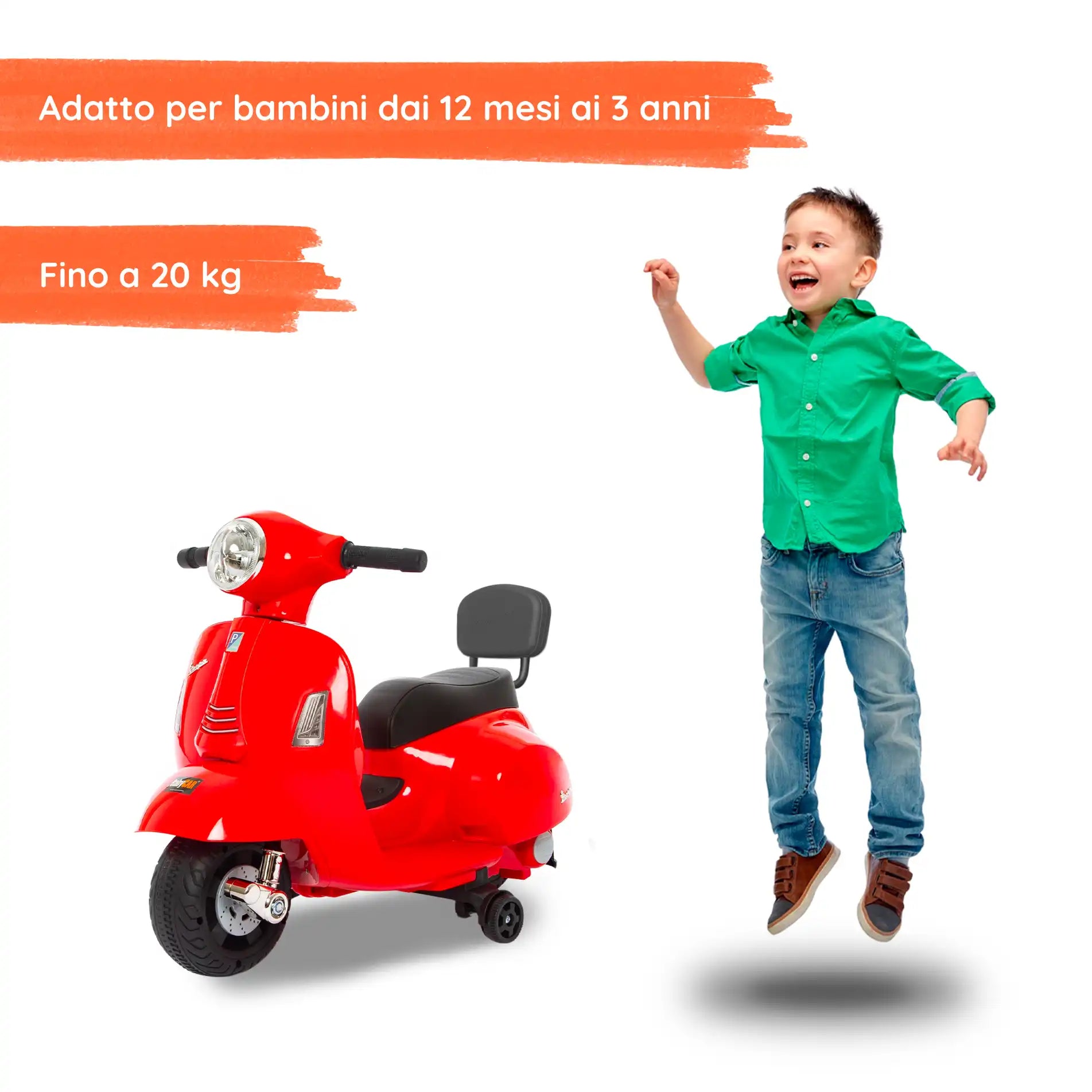 Mini Vespa elettrica per bambini a 6V