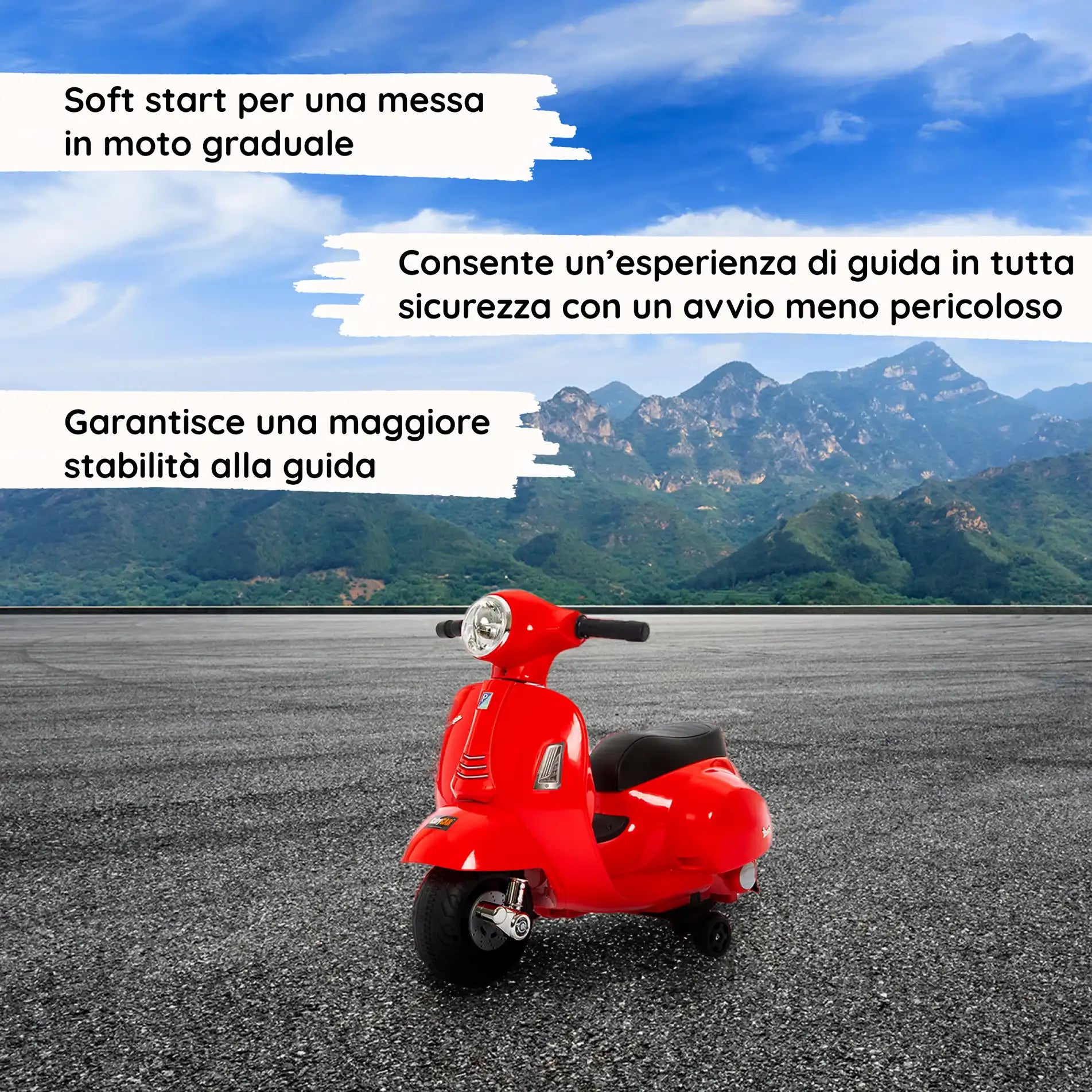 Mini Vespa elettrica per bambini a 6V