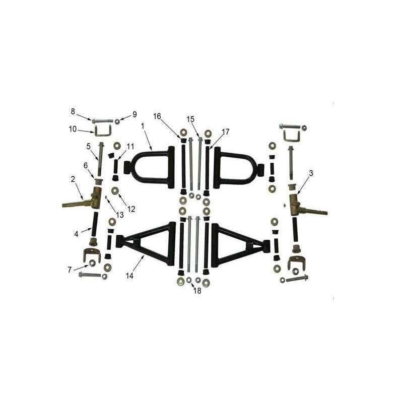 Coppia BOCCOLE perno ruote anteriori - Quad 4 tempi 110cc