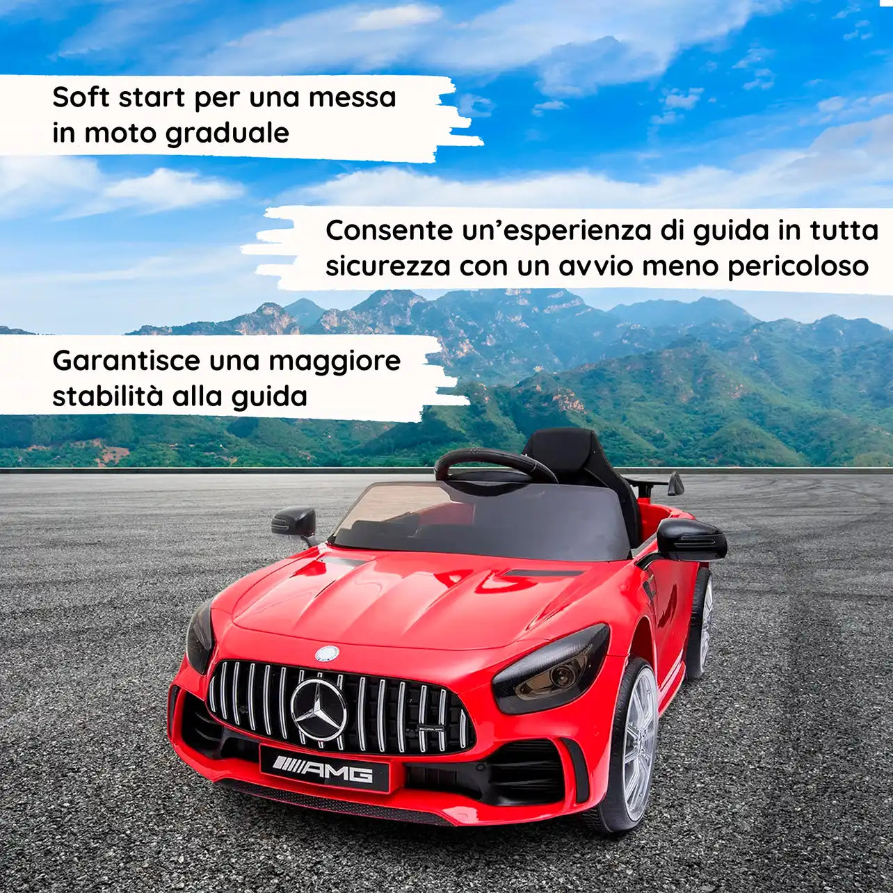 Mercedes GTR AMG elettrica per bambini a 12V