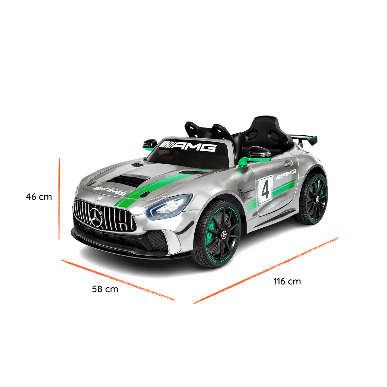 Mercedes GT4 AMG Luxury elettrica per bambini a 12V