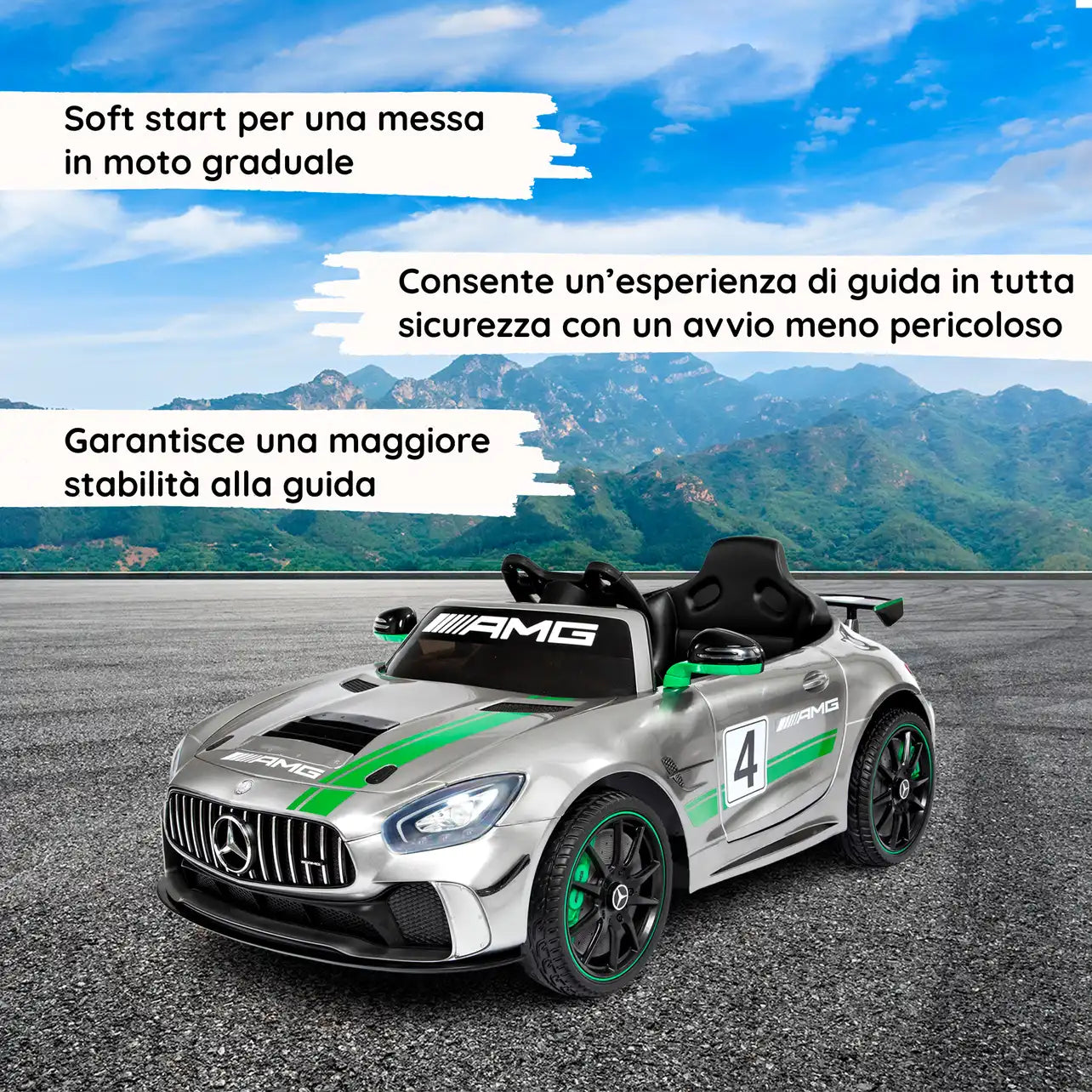 Mercedes GT4 AMG Luxury elettrica per bambini a 12V