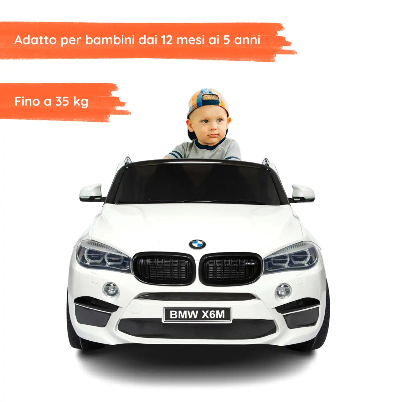 Bmw X6 M elettrica per bambini a 12V con 2 posti